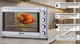 Zen 100 Litres Double Glass Toaster Oven with Rotisserie, ZE-ZTRO100SS