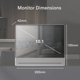 Commax Fine View 10 Inch Handsfree Smart Wall Pad with Memory Record and Smartphone Connectable, Neo Silver, CDV-1004QT