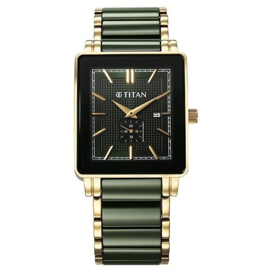 Titan, Men, Analog, Watch, Green Dial, 90013KD05