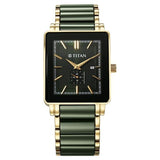 Titan Regalia Shaped Ceramic Men's Watch Analog Green Dial with Green Ceramic Band, 90013KD05