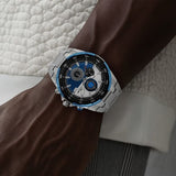 Titan Octane Quartz Chronograph Men's Watch with Blue Dial and Stainless Steel Strap, 90044KM03