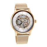 Titan Skeletal Automatic Men's Watch with Gold Dial and Gold Stainless Steel Strap,90110WM01_NEW
