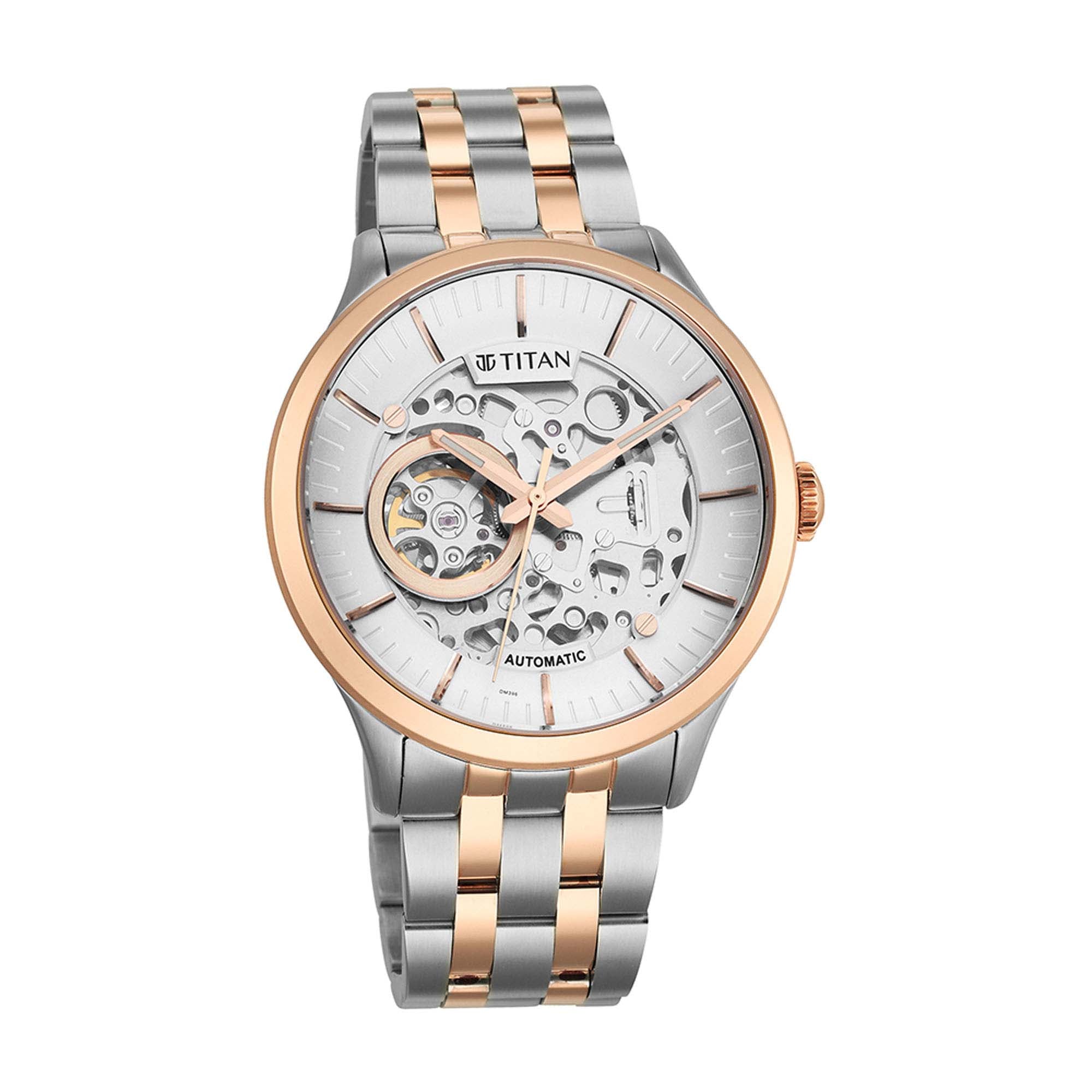 Titan, Men's, Analog Watch, Silver Dial, with Stainless Steel Band, TI-90140KM01