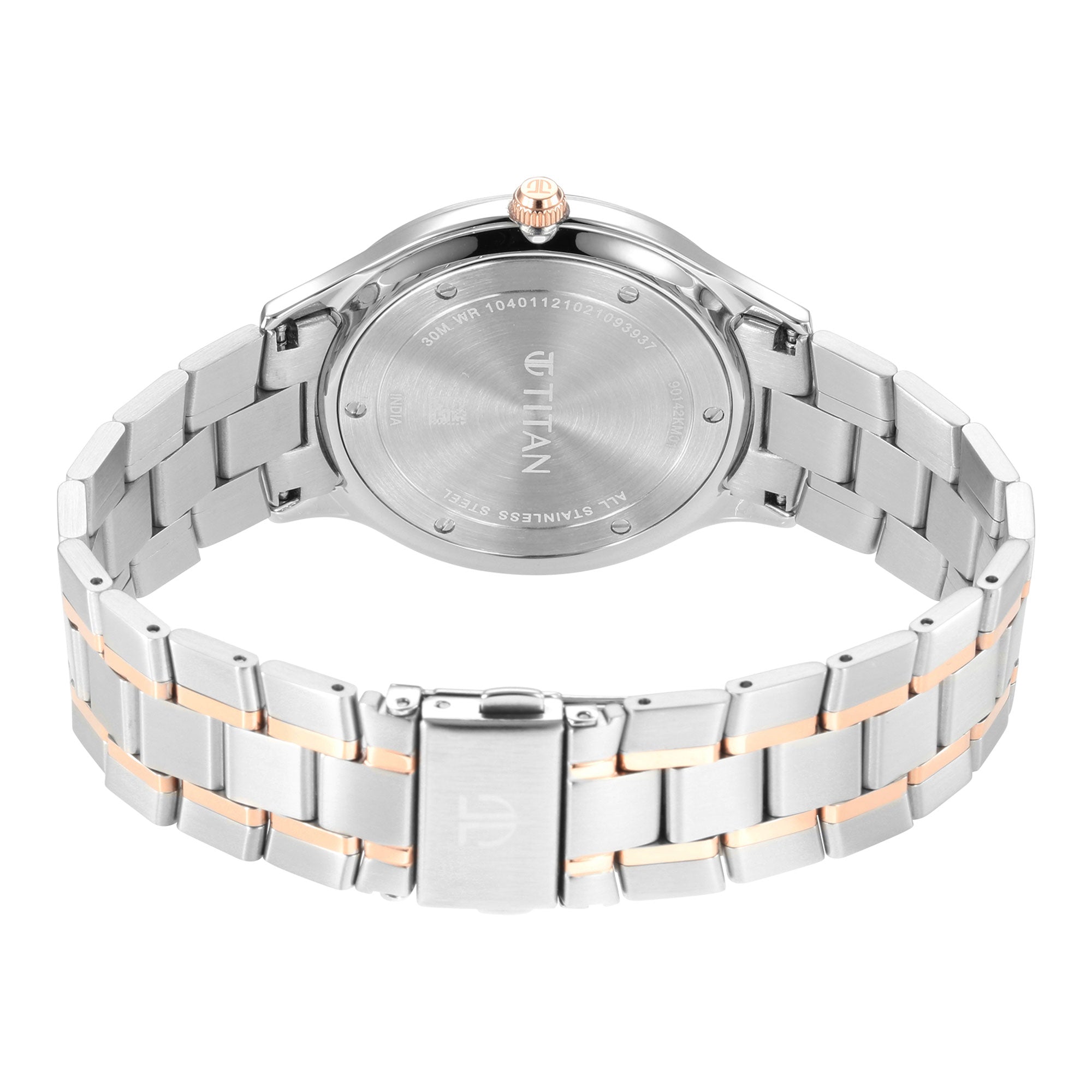 Titan, Men's, Analog Watch, Silver Dial, with Stainless Steel Band, TI-90142KM01