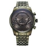 Titan, Men's, Analog Watch, Green Dial, with Stainless Steel Band, TI-90179QM01