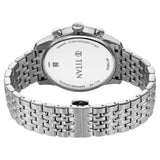 Titan Micromotors Analog Men's Watch with Independent Hour, Minute and 2nd Sub-Dial with Green Dial and Stainless Steel Strap, 90179SM01