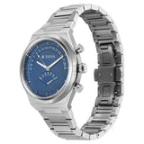 Titan Micromotors Analog Men's Watch with Retrograde Day and Date and Blue Dial with Stainless Steel Strap, 90180SM01
