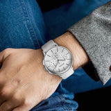 Titan Light leathers Multifunction Men's watch with Silver Dial and Leather Strap, 90200SL04