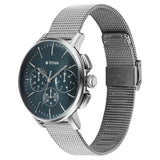 Titan Light leathers Multifunction Men's Watch Analog Anthracite Dial with Stainless Steel Mesh Band, 90200SM01