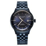Titan Weekender 60 Hours Power Reserve Concealed Automatic Analog Men's Watch With Blue Dial and Blue Stainless Steel Strap 90201QM01 NEW