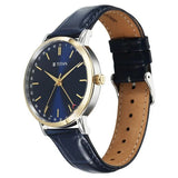 Titan Elegance Analog Men's Watch with Date by Hand and Blue Dial with Blue Leather Strap, 90202BL01