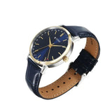Titan Elegance Analog Men's Watch with Date by Hand and Blue Dial with Blue Leather Strap, 90202BL01