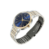 Titan Elegance Analog with Date by Hand Men's Watch with Blue Dial and Stainless Steel Two Toned Strap, 90202BM01
