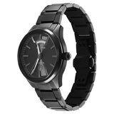 Titan Astral Concealed Automatic Men's Watch with Black Dial and Black Stainless Steel Strap, 90209NM01