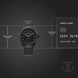 Titan Contour Analog Men's watch with Small Second and Black Dial and Black Leather Strap, 90210NL01