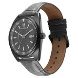 Titan Tonneau Analog Men's watch with Date and Grey Dial and Grey Leather Strap, 90211QL02