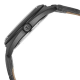 Titan Tonneau Analog Men's watch with Date and Grey Dial and Grey Leather Strap, 90211QL02