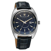 Titan Tonneau Analog Men's Watch with Date and Blue Dial and Blue Leather Strap, 90211SL01