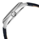 Titan Tonneau Analog Men's Watch with Date and Blue Dial and Blue Leather Strap, 90211SL01