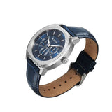 Titan Regalia Men's Analog Watch Blue Dial With Blue Leather Strap , 90213SL01