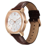 Titan Regalia Men's Analog Watch Silver Dial With Brown Leather Strap , 90213WL01