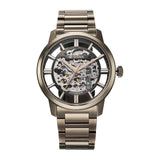 Titan Men's Automatic Watch Silver Dial with Brown Stainless Steel Band, 90220QM01