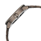 Titan Men's Automatic Watch Silver Dial with Brown Stainless Steel Band, 90220QM01