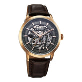 Titan Phoenix Skeletal Men's Automatic Analog with Gun Dial Brown Leather Strap Watch 9022 - view 2