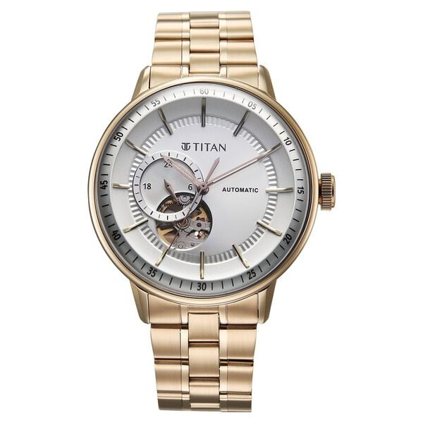 Titan, Men's, Analog Watch, Gold Dial, with Stainless Steel Band, TI-90226WM01
