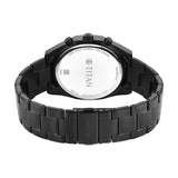 Titan Men's Multifunction Watch Black Dial with Black Stainless Steel, TI-90236NM01