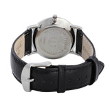 Titan Men's Watch White Dial Black Leather Strap Watch,9162SL04