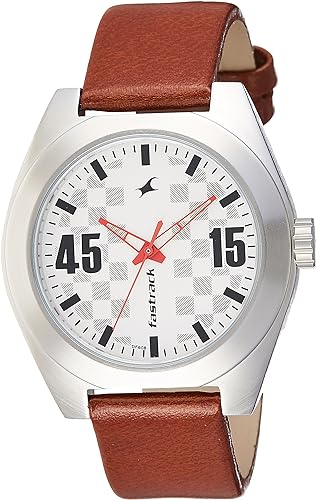 Fastrack, Men's, Analog Watch, Silver Dial, with Leather Band, FA-3110SL01