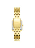 Lee Cooper Women's Analog Watch with White Mother Of Pearl Dial and Gold Stainless Steel Band, LC08380.130