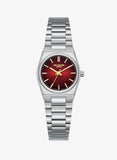 Lee Cooper Women's Analog Watch with Red To Black Dial and Stainless Steel Band, LC08362.380