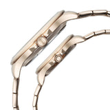 Titan Bandhan Couple Watch Analog with Silver Dial Rose Gold Stainless Steel Band, 94011WM01P