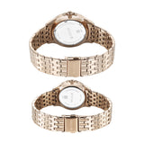 Titan Bandhan Couple Watch Analog with Silver Dial Rose Gold Stainless Steel Band, 94011WM01P