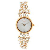 Titan Raga Women's Watch with Mother Pearl dial and Stone Studded Metal Strap, 95032WM01