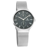 Titan Womens Analog Watch Black Dial with Silver Mesh Band, 95068SM01