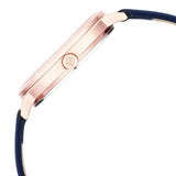 Titan X Naelofar Unisex Edge Watch Analog Pink Dial With Blue Leather Strap, 679WL06