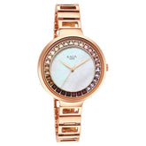 Titan Raga Women's Analog Watch Mother Of Pearl Dial With Rose Gold Stainless Steel Band, 95150WM01