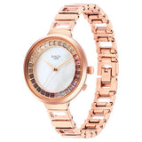 Titan Raga Women's Analog Watch Mother Of Pearl Dial With Rose Gold Stainless Steel Band, 95150WM01