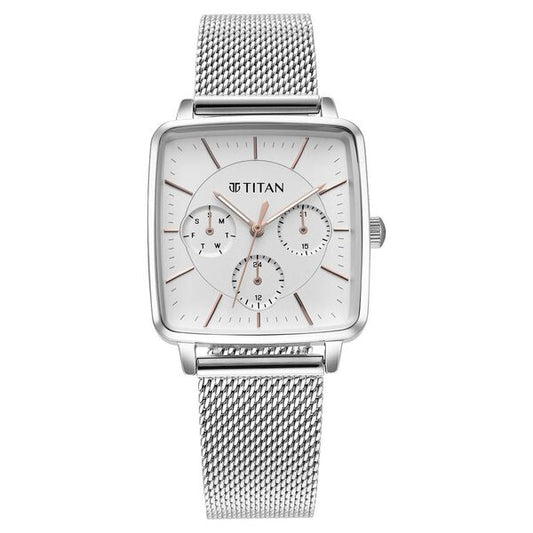 Titan, Women, Analog, Watch, Silver Dial, 95176SM01