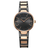 Titan Workwear Women's Watch Analog Anthracite Dial with Two-Toned Stainless Steel Band, 95183KM02