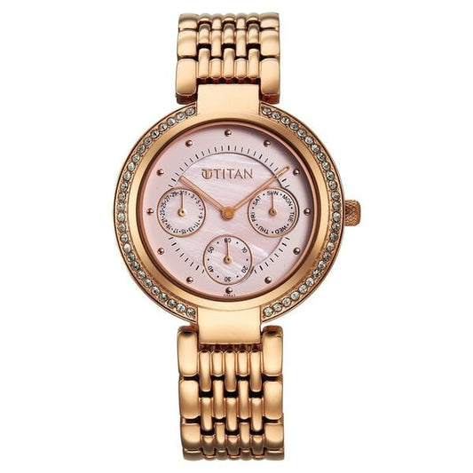 Titan, Men's, Analog Watch, Gold Dial, TI-95187WM01