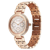 Titan Eternal Quartz Analog Women's Watch With Off White Dial and Rose Gold Stainless Steel Strap, 95187WM02