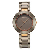 Titan Purple Women's Watch Analog Brown Dial with Brown Ceramic Band, 95189KC09