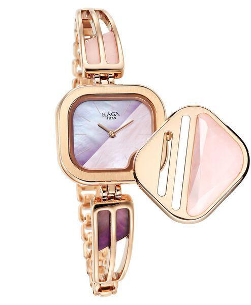 Titan, Women, Analog, Watch, Mother of pearl Dial, Stainless steel Strap, 95192WM01