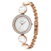Titan Raga Power Pearls Quartz Analog Women's Watch with Mother Of Pearl Dial faceted and MOP Strap, 95250WM01
