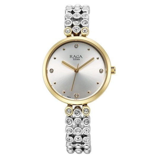 Titan, Women, Analog, Watch, Silver Dial, Stainless steel Strap, 95262BM01