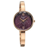 Titan Raga Showstopper Women's Watch Purple Dial with Rose Gold Stainless Steel Band, 95271WM01